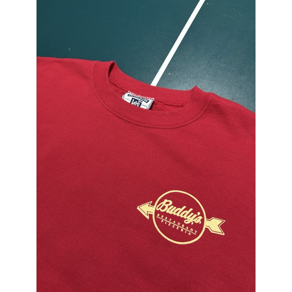 Vintage Buddy's Pizzeria Crewneck Sweatshirt Men XL Puff Print Detroit Pizza 80s - Picture 3 of 10